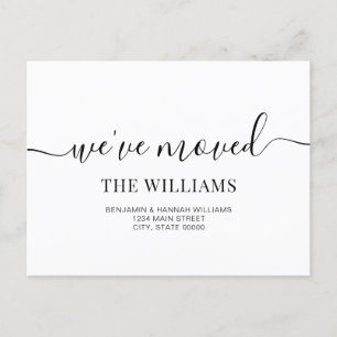 Carte Postale Faire-part Moderne Simple Nous avons déménagé Nouvelle Maison