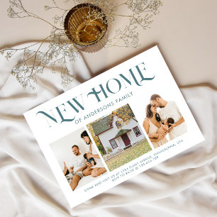 Carte Postale Faire-part Moderne Simple Nouveau Accueil 3 Photo Déménagemen