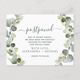Carte Postale Faire-part Modifier la date de report de la végétation d'euca