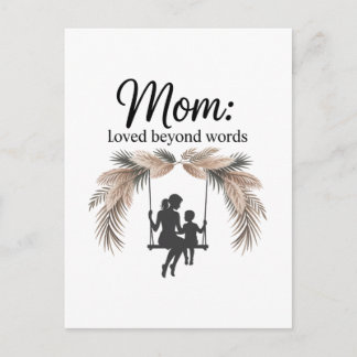 Carte Postale Faire-part Mom Loved Beyond Words