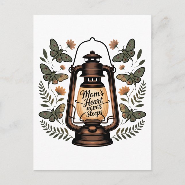 Carte Postale Faire-part Mom’s Heart Never Sleeps (Devant)