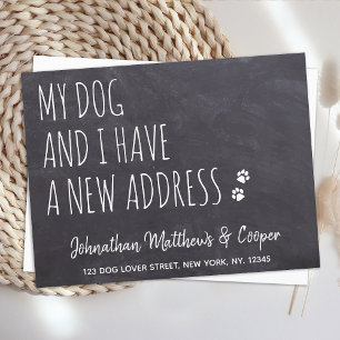 Carte Postale Faire-part Mon chien et moi nous avons déménagé nouvelle adre