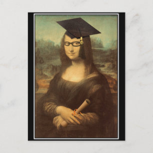 Carte Postale Faire-part Mona Lisa Casquette de troisième cycle