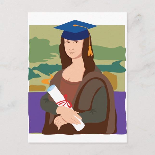 Carte Postale Faire-part Mona Lisa Graduate (Devant)