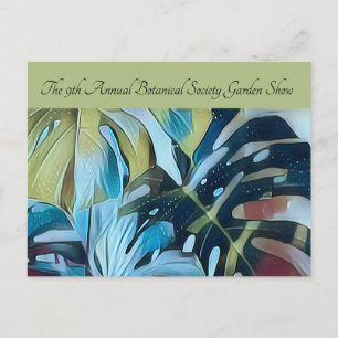 Carte Postale Faire-part Moody Blue Monstera Botanique Direct Mail Promo