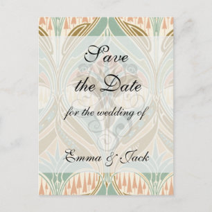 Carte Postale Faire-part motif de bliss décoratifs art nouveau