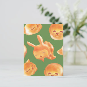 Carte Postale Faire-part Motif de pain en forme d'animal adorable
