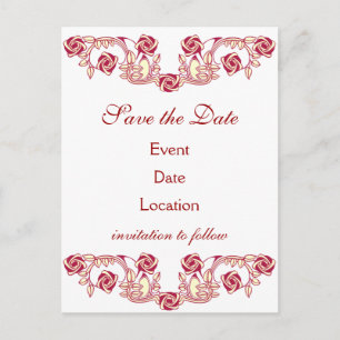 Carte Postale Faire-part Motif de rose