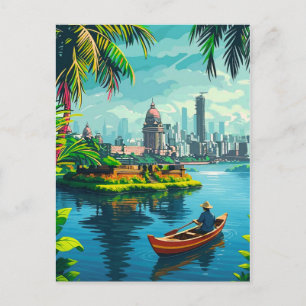 Carte Postale Faire-part Mumbai Inde art mural - Inde, Mumbai affiche, Mumb