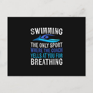 Carte Postale Faire-part Nager Seulement Sport Où Entraîneur nager Cadeaux