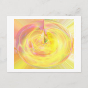 Carte Postale Faire-part Naissance dorée