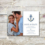 Carte Postale Faire-part Nautical Beach Wedding Photo Enregistrer la date<br><div class="desc">Invitation vos proches à votre journée spéciale avec ce Nautical Beach Photo Wedding enregistrer la date carte postale. Présentant un design chic et contemporain, cette carte postale est la meilleure façon d'annoncer votre prochain mariage et de demander à votre famille et à vos amis de réserver votre date de mariage....</div>