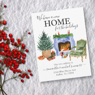 Carte Postale Faire-part New Home Holidays Moving Announcement Watercolor