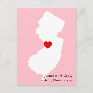 Carte Postale Faire-part New Jersey Love Save the Date