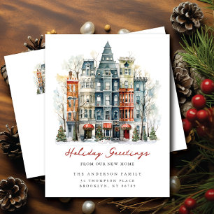 Carte Postale Faire-part New York City Brownstone Nouvelle adresse