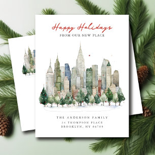 Carte Postale Faire-part New York City Christmas New Adresse