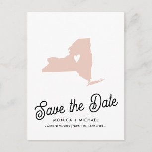 Carte Postale Faire-part NEW YORK State Destination Mariage N'IMPORTE QUELL