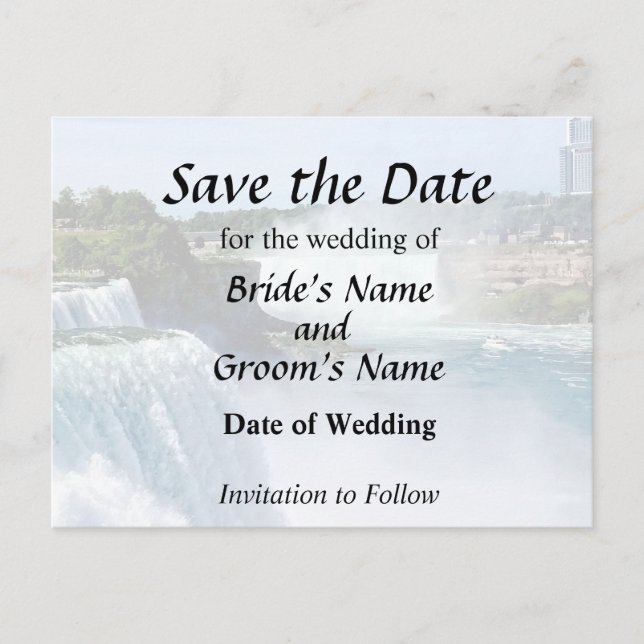 Carte Postale Faire-part Niagara Falls NY - Vue du côté américain (Devant)