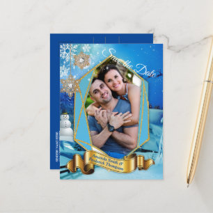 Carte Postale Faire-part Noël et Nouvel An 2024