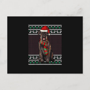 Carte Postale Faire-part Noël Géant Schnauzer Chien Santa Hat Noël laid