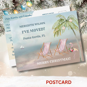Carte Postale Faire-part Noël J'ai déménagé Ocean Beach Budget Move