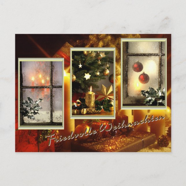 Carte Postale Faire-part Noël paisible (Devant)