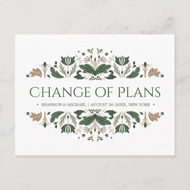 Carte Postale Faire-part noeud celtique | Changement de plan Mariage irland (Devant)