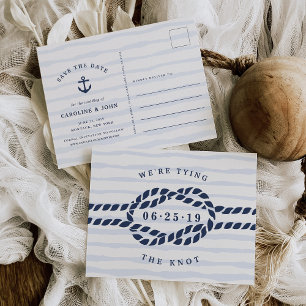 Carte Postale Faire-part Noeud d'amour : Save the Date