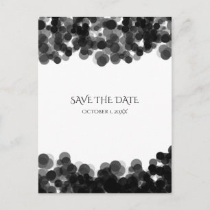 Carte Postale Faire-part Noir & Blanc Caviar Dots Mariage Enregistrer La Da