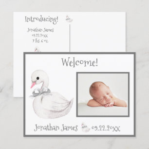 Carte Postale Faire-part Nom de la typographie de la photo de bébé Statisti