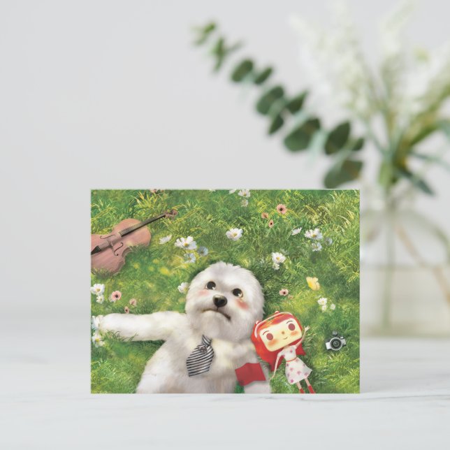 Carte Postale Faire-part Nos Moments (Debout devant)