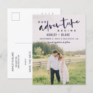 Carte Postale Faire-part Notre aventure de la Marine commence Photo Enregis