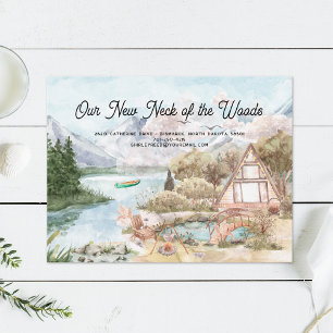 Carte Postale Faire-part Notre nouveau coin de bois   Annonce de déménageme