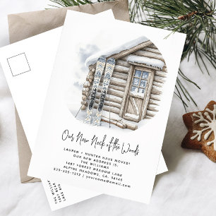 Carte Postale Faire-part Notre Nouveau Cou Du Bois Nous Avons Déménagé Vaca