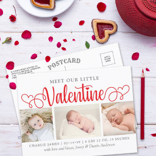 Carte Postale Faire-part Notre petit Valentine 3 Photo