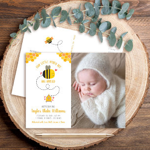 Carte Postale Faire-part Notre petite abeille au miel mignonne Kawaii Photo