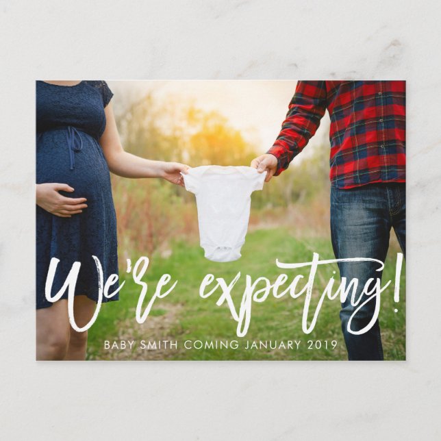 Carte Postale Faire-part Nous attendons un bébé ! (Devant)