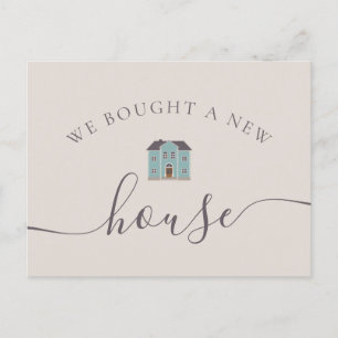 Carte Postale Faire-part Nous Avons Acheté Une Nouvelle Maison Creme & Fair