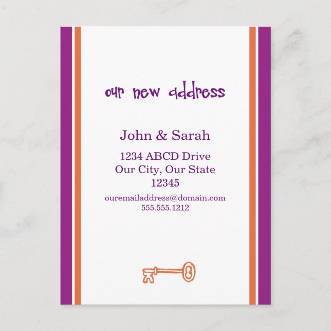 Carte Postale Faire-part Nous avons déménagé ! (Devant)