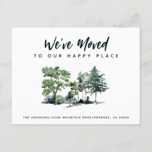 Carte Postale Faire-part Nous avons déménagé à notre endroit heureux Nouvel