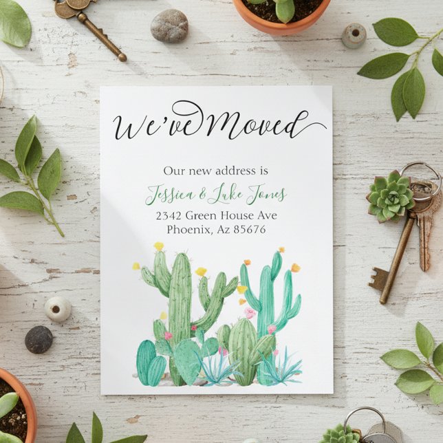 Carte Postale Faire-part Nous avons déménagé Annonce de nouvelle adresse Ma (Créateur téléchargé)