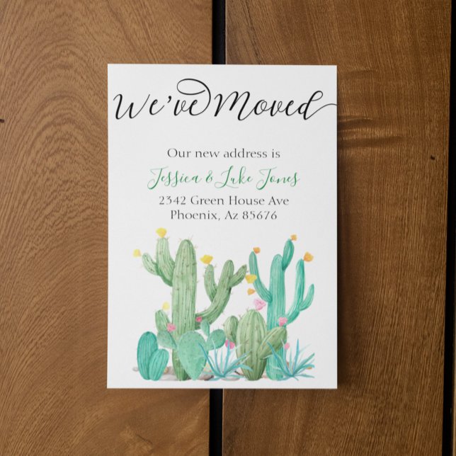 Carte Postale Faire-part Nous avons déménagé Annonce de nouvelle adresse Ma (Créateur téléchargé)