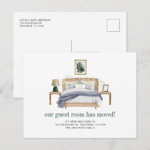 Carte Postale Faire-part Nous avons déménagé Boho Chic Nouvelle Adresse Dém