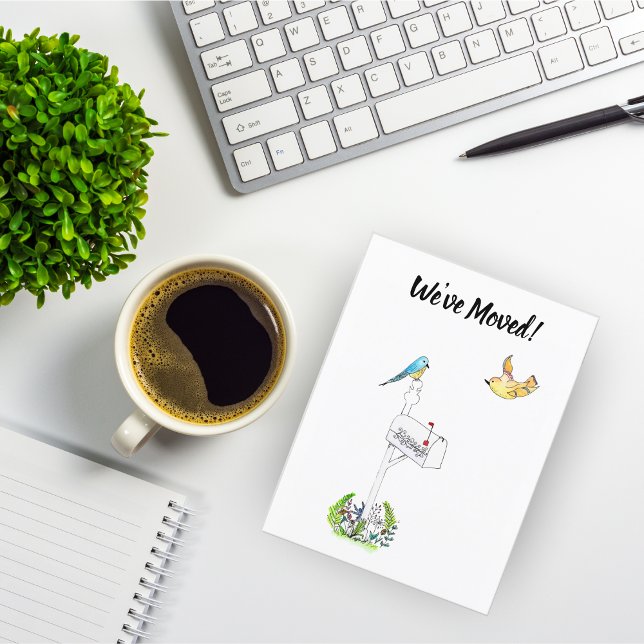 Carte Postale Faire-part Nous avons déménagé Boîte aux lettres de printemps (Créateur téléchargé)