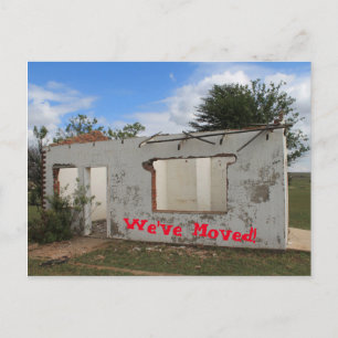 Carte Postale Faire-part Nous avons déménagé cabane en ruine