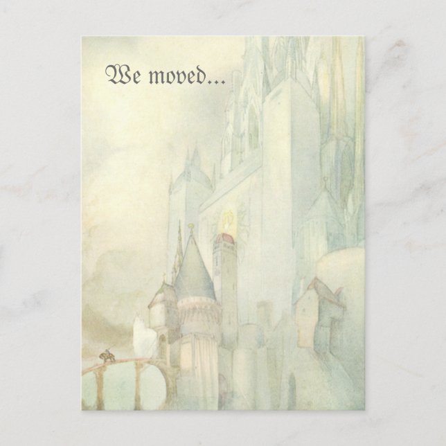 Carte Postale Faire-part Nous avons déménagé Changement d'adresse château d (Devant)