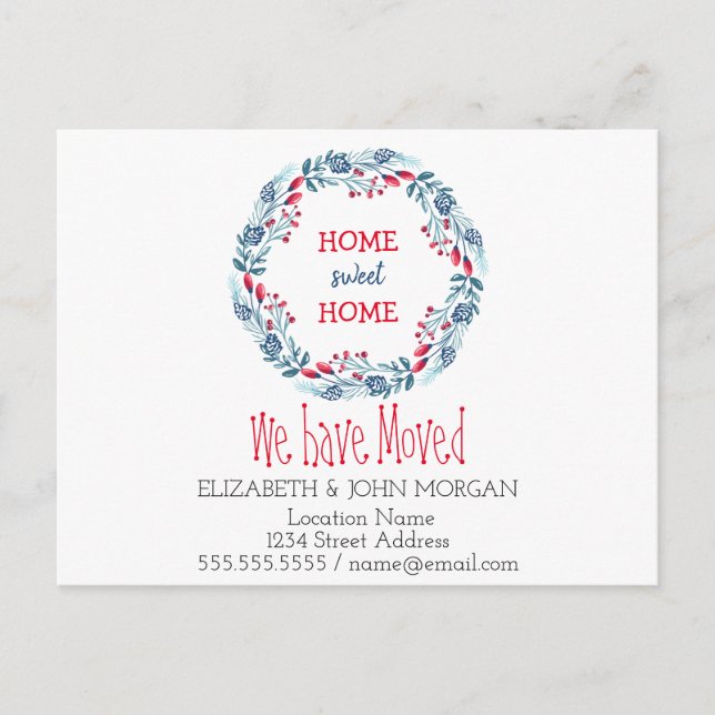 Carte Postale Faire-part Nous avons déménagé,Couronne,Chez soi (Devant)