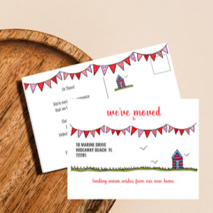 Carte Postale Faire-part Nous avons déménagé Cute Custom Beach House