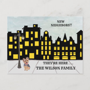 Carte Postale Faire-part Nous avons déménagé dans des immeubles d'apparteme