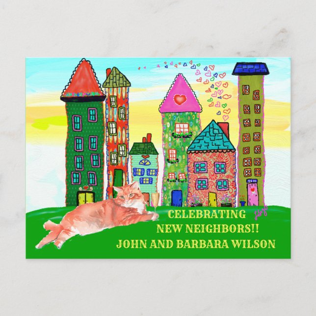 Carte Postale Faire-part Nous avons déménagé des appartements de ville clas (Devant)